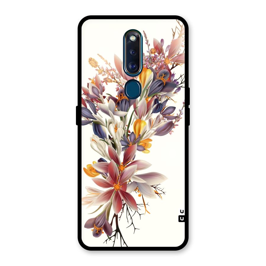 Floral Bouquet Glass Back Case for Oppo F11 Pro