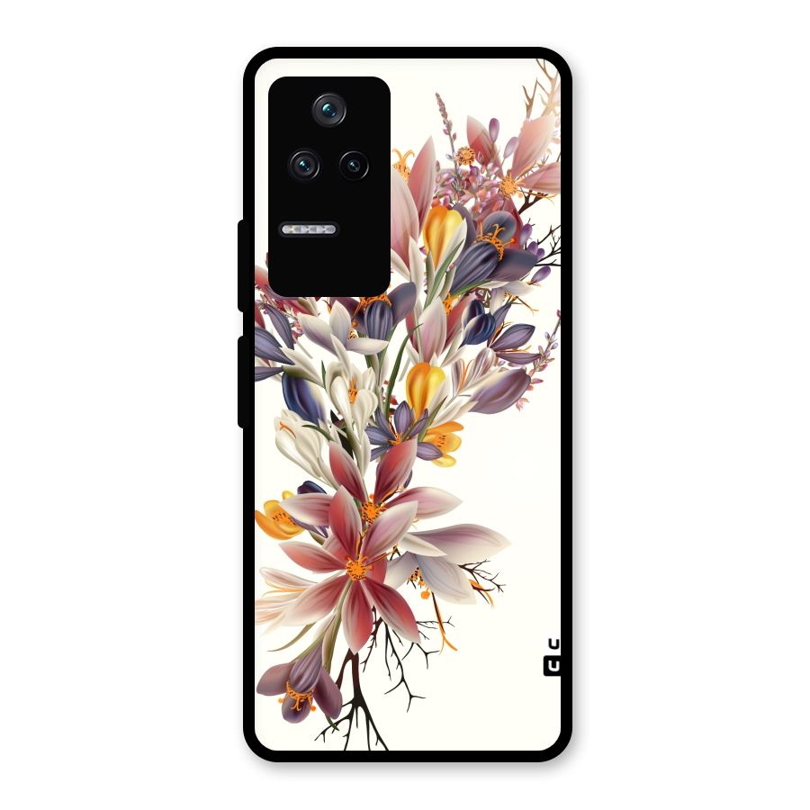 Floral Bouquet Glass Back Case for Poco F4 5G