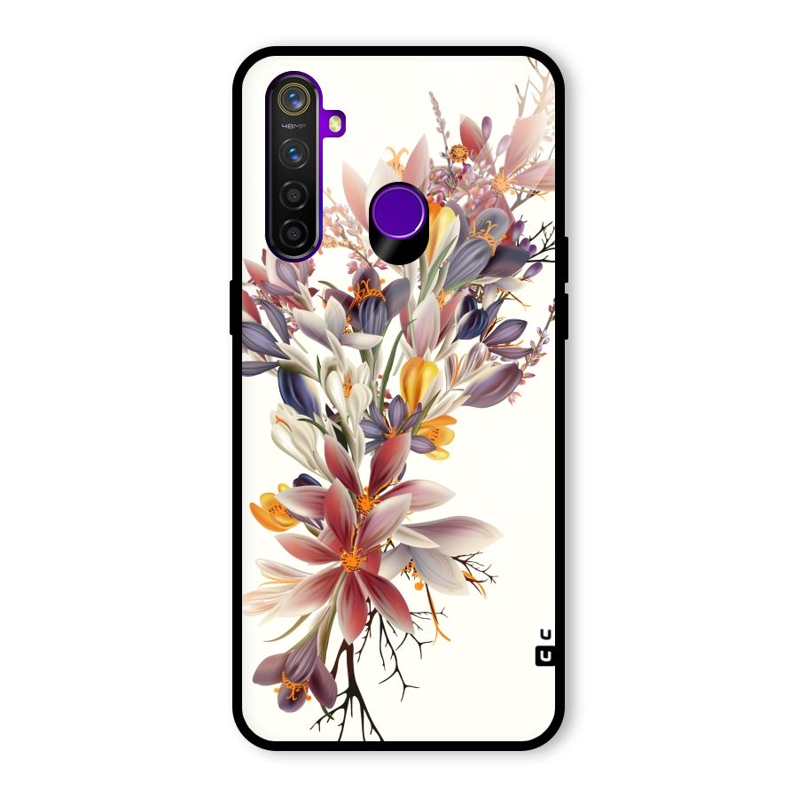Floral Bouquet Glass Back Case for Realme 5 Pro