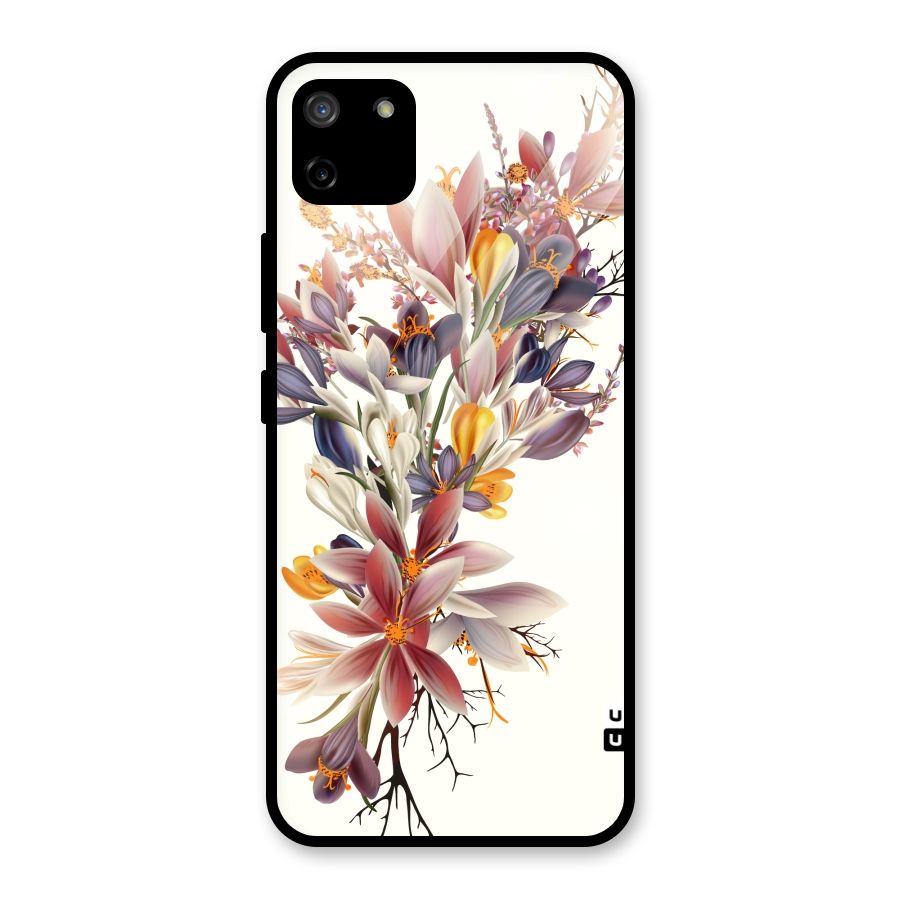 Floral Bouquet Glass Back Case for Realme C11