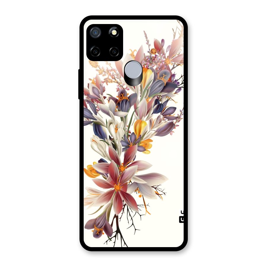 Floral Bouquet Glass Back Case for Realme C12