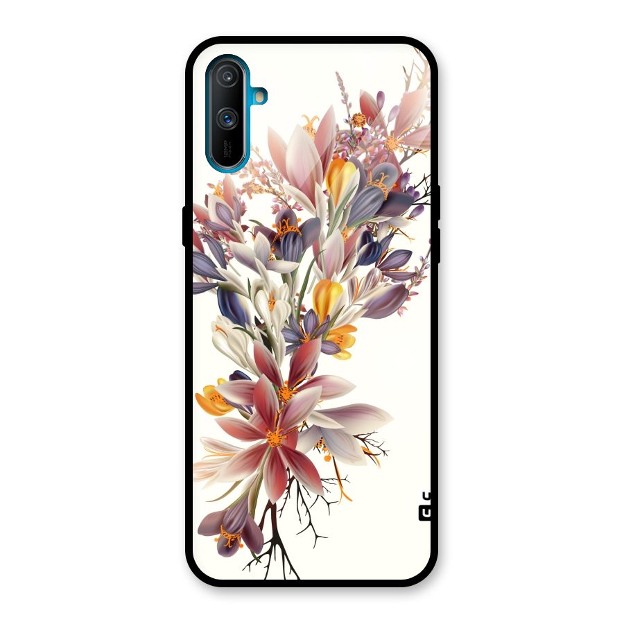 Floral Bouquet Glass Back Case for Realme C3