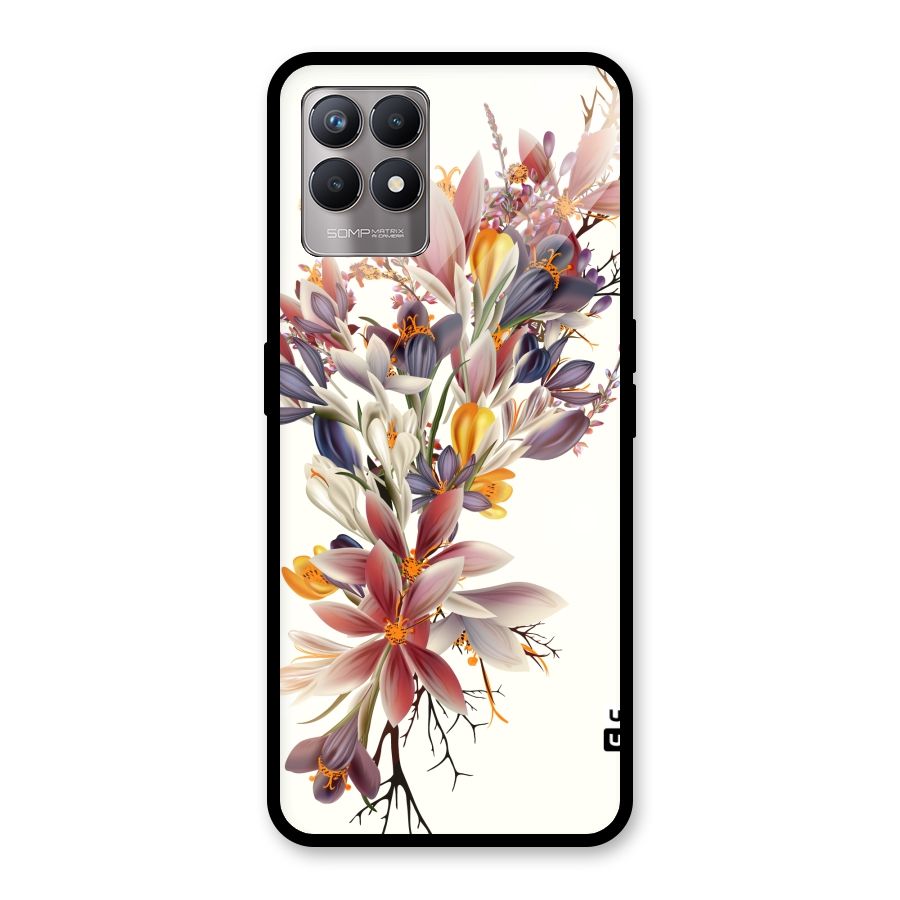 Floral Bouquet Glass Back Case for Realme Narzo 50