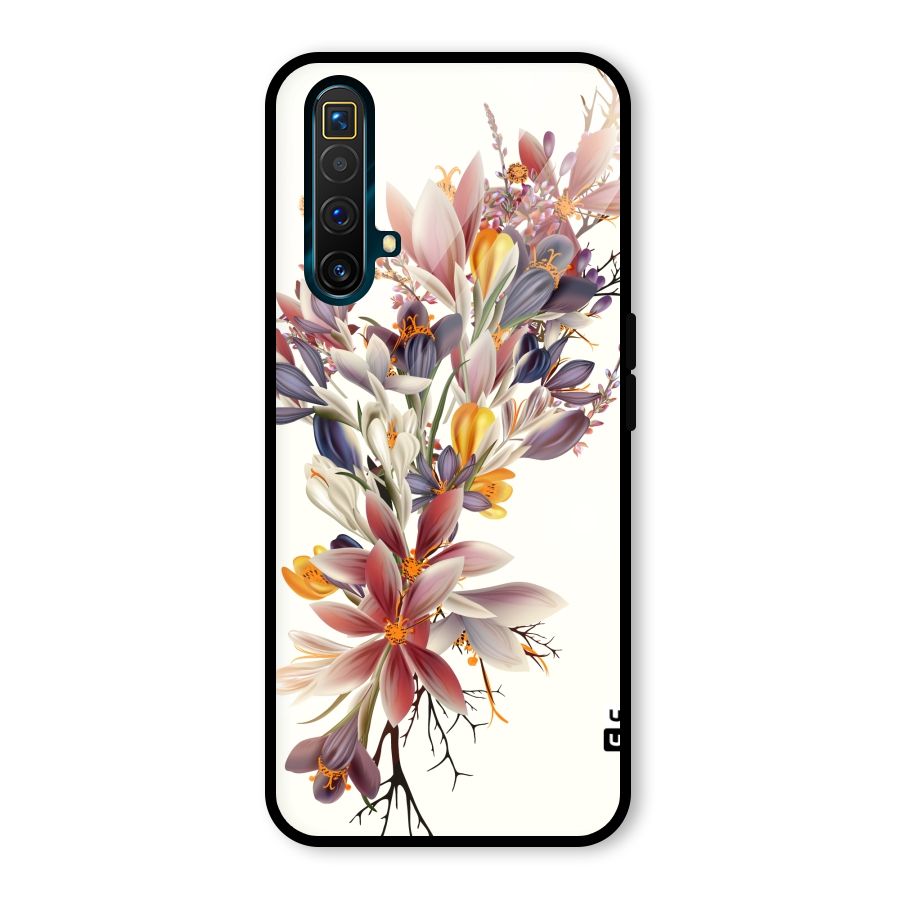 Floral Bouquet Glass Back Case for Realme X3