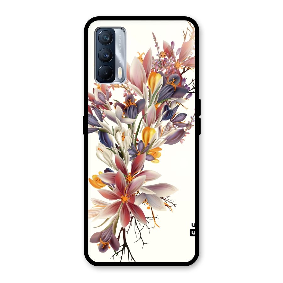 Floral Bouquet Glass Back Case for Realme X7