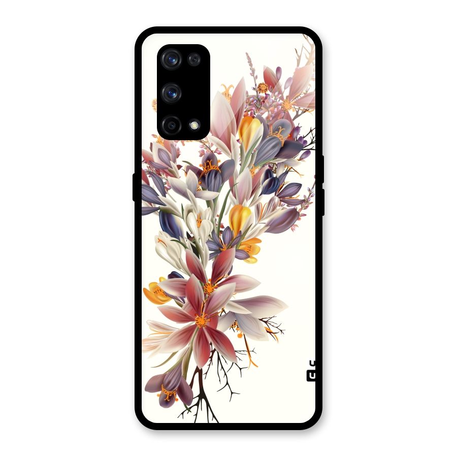 Floral Bouquet Glass Back Case for Realme X7 Pro
