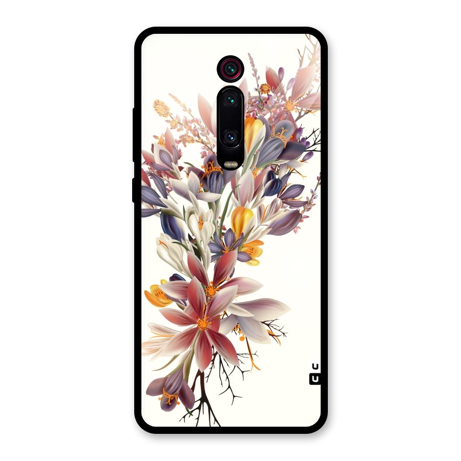 Floral Bouquet Glass Back Case for Redmi K20