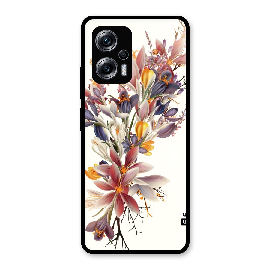 Floral Bouquet Glass Back Case for Redmi K50i