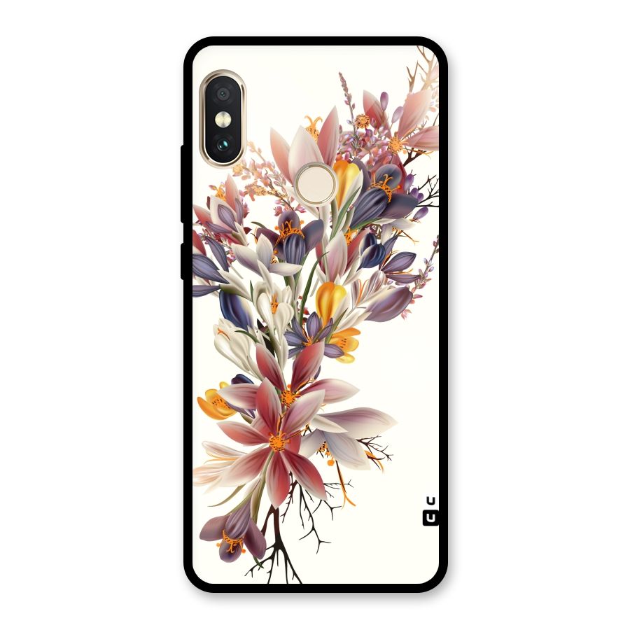 Floral Bouquet Glass Back Case for Redmi Note 5 Pro