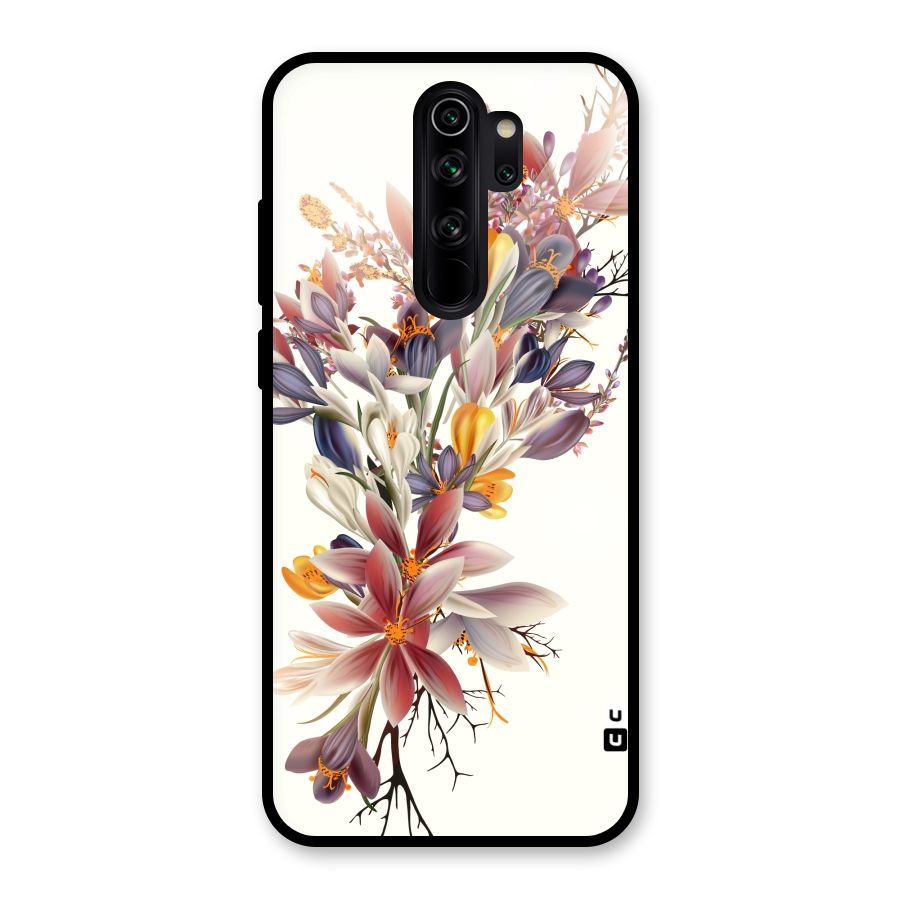Floral Bouquet Glass Back Case for Redmi Note 8 Pro