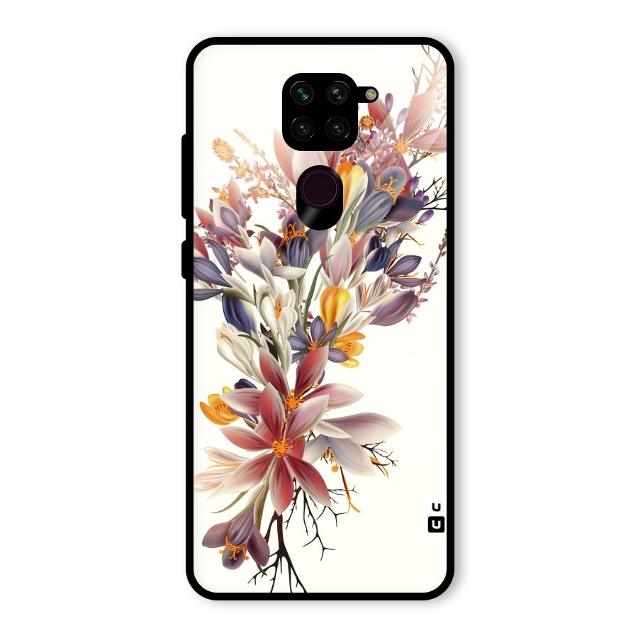 Floral Bouquet Glass Back Case for Redmi Note 9