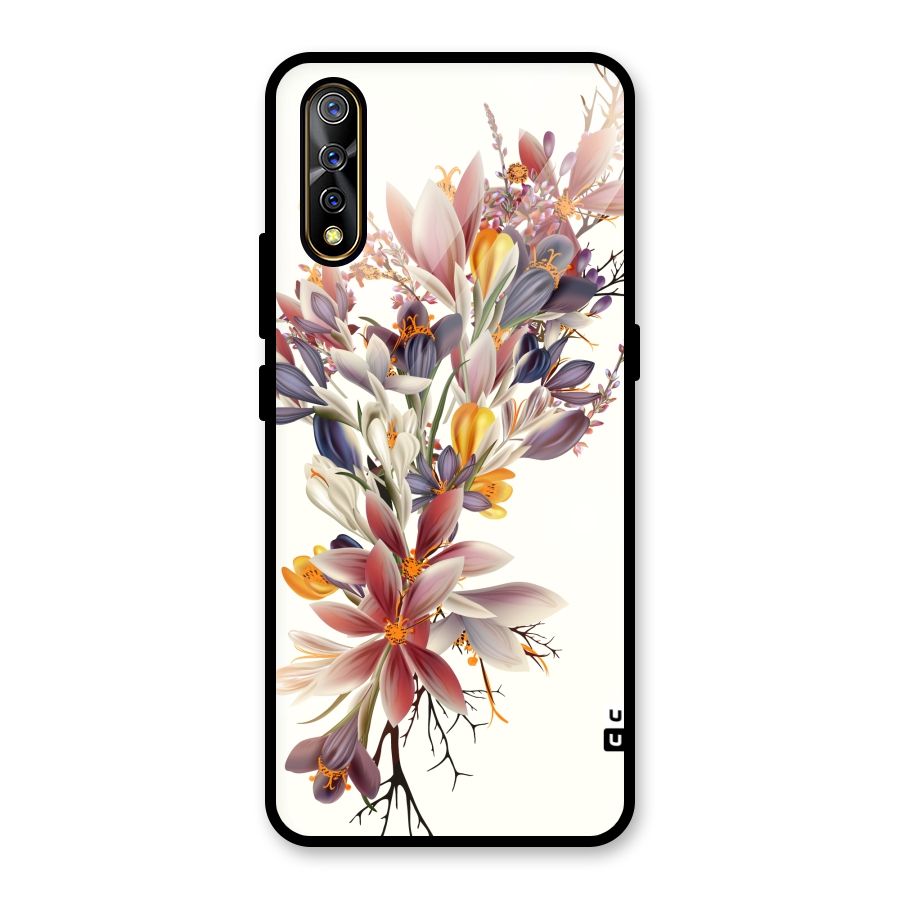 Floral Bouquet Glass Back Case for Vivo S1