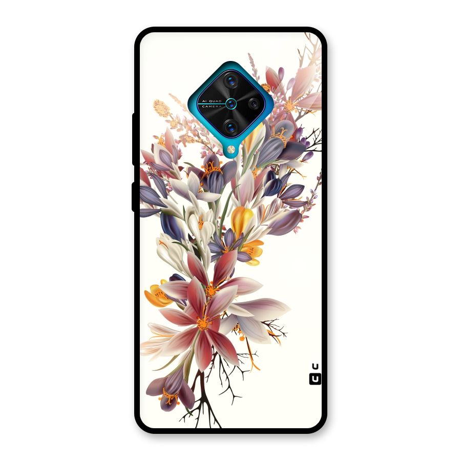 Floral Bouquet Glass Back Case for Vivo S1 Pro