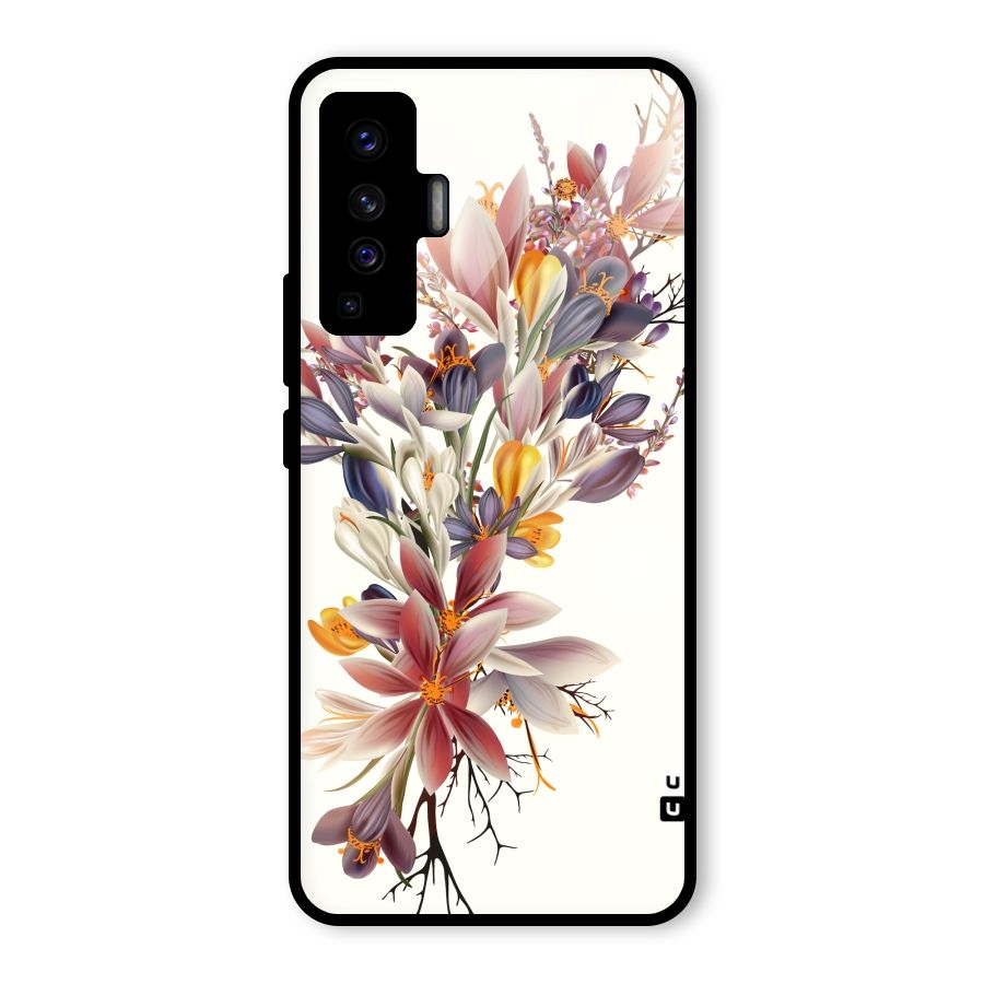 Floral Bouquet Glass Back Case for Vivo X50