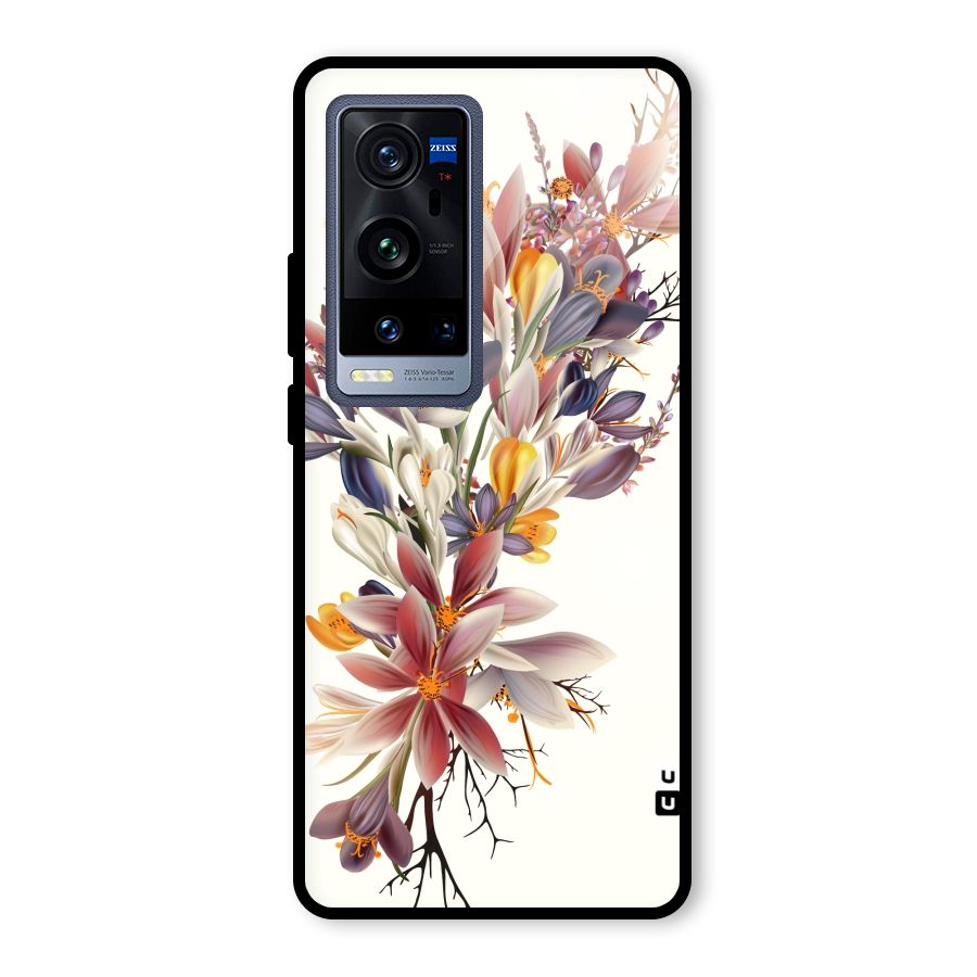 Floral Bouquet Glass Back Case for Vivo X60 Pro Plus