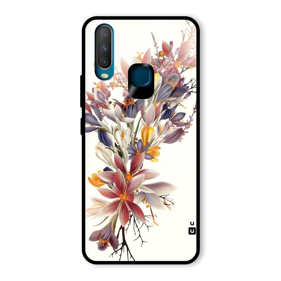 Floral Bouquet Glass Back Case for Vivo Y17