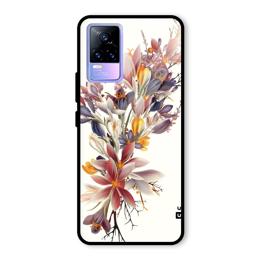 Floral Bouquet Glass Back Case for Vivo Y73