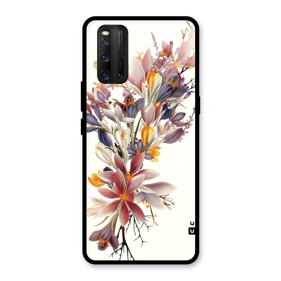 Floral Bouquet Glass Back Case for Vivo iQOO 3