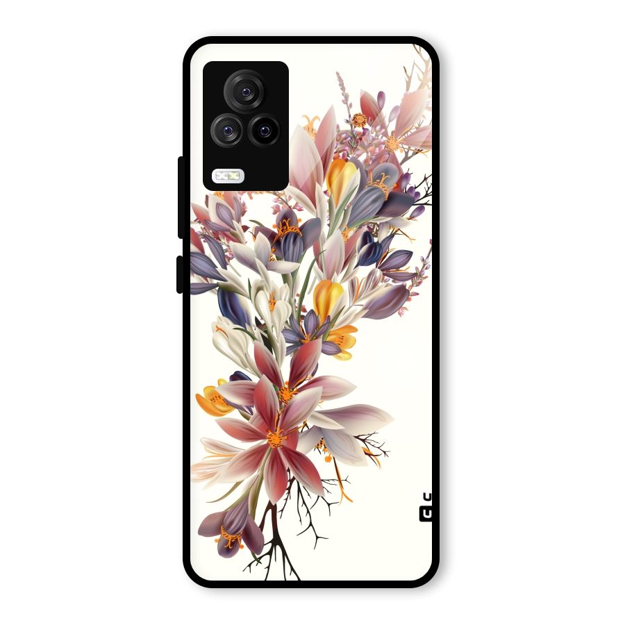Floral Bouquet Glass Back Case for Vivo iQOO 7 Legend 5G
