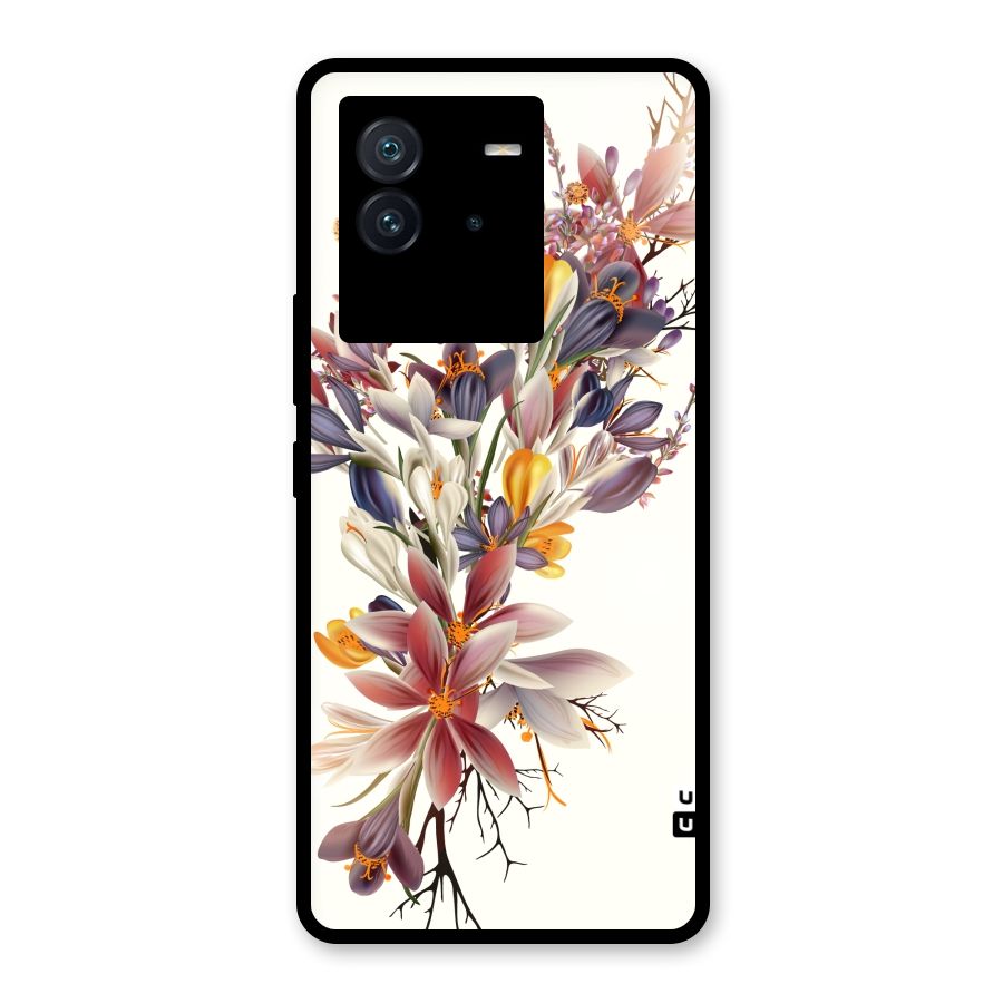 Floral Bouquet Glass Back Case for Vivo iQOO Neo 6 5G