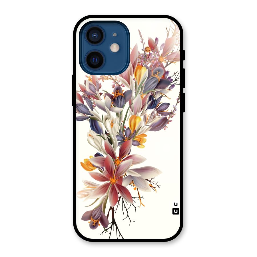 Floral Bouquet Glass Back Case for iPhone 12 Mini