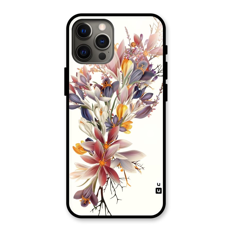 Floral Bouquet Glass Back Case for iPhone 12 Pro Max