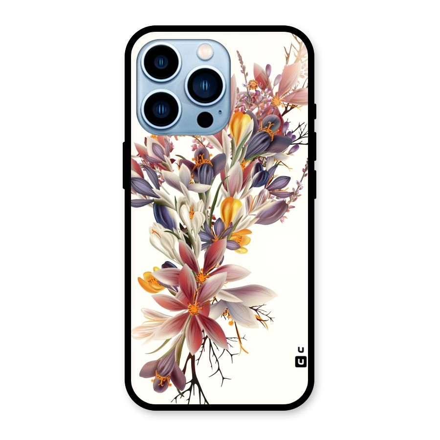 Floral Bouquet Glass Back Case for iPhone 13 Pro