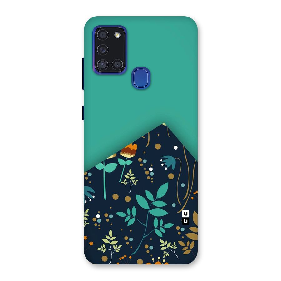 Floral Corner Back Case for Galaxy A21s