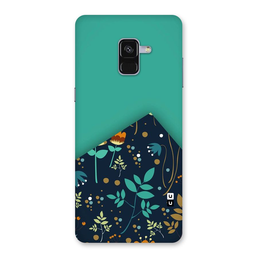 Floral Corner Back Case for Galaxy A8 Plus