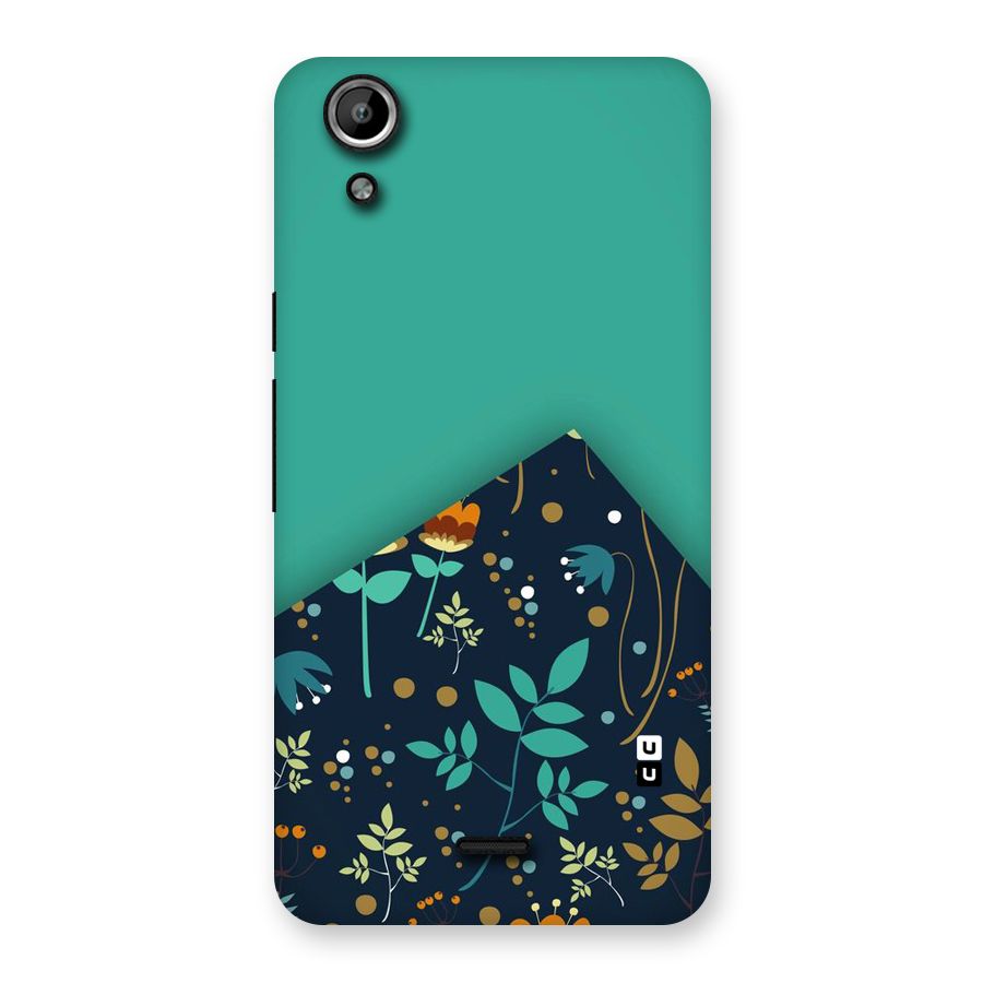 Floral Corner Back Case for Micromax Canvas Selfie Lens Q345