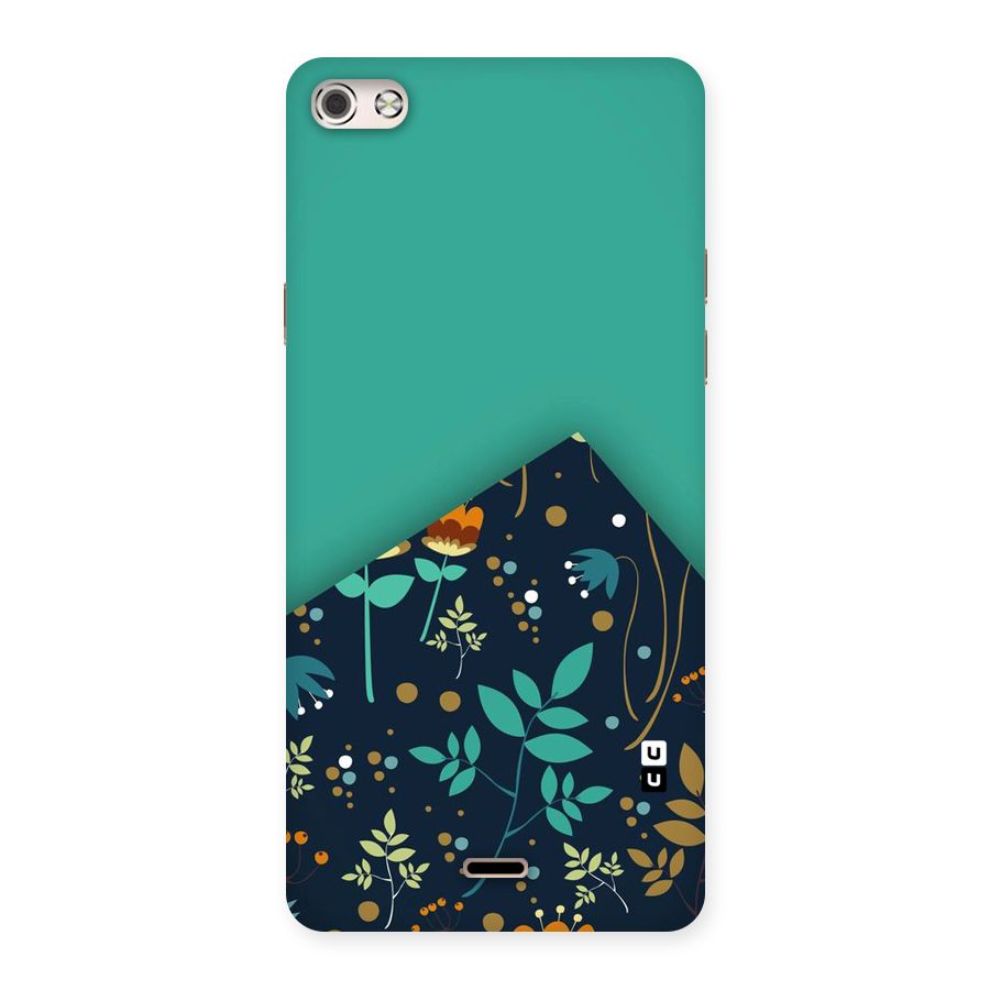 Floral Corner Back Case for Micromax Canvas Silver 5