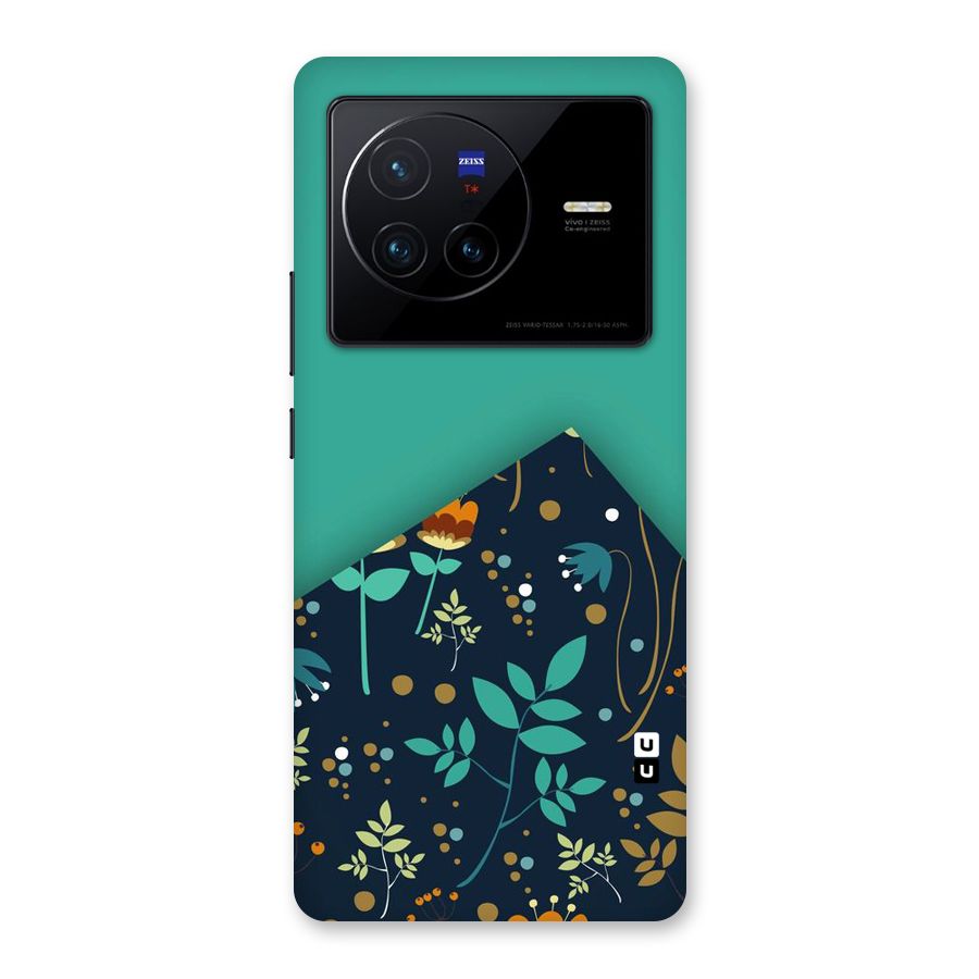 Floral Corner Back Case for Vivo X80