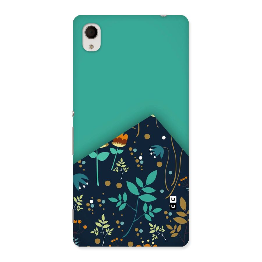 Floral Corner Back Case for Xperia M4 Aqua