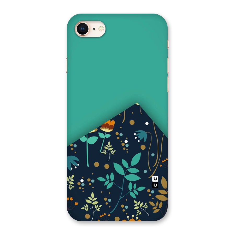 Floral Corner Back Case for iPhone 8