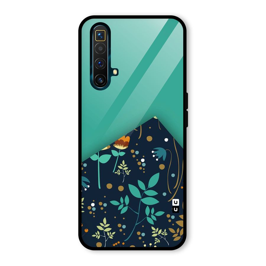 Floral Corner Glass Back Case for Realme X3 SuperZoom