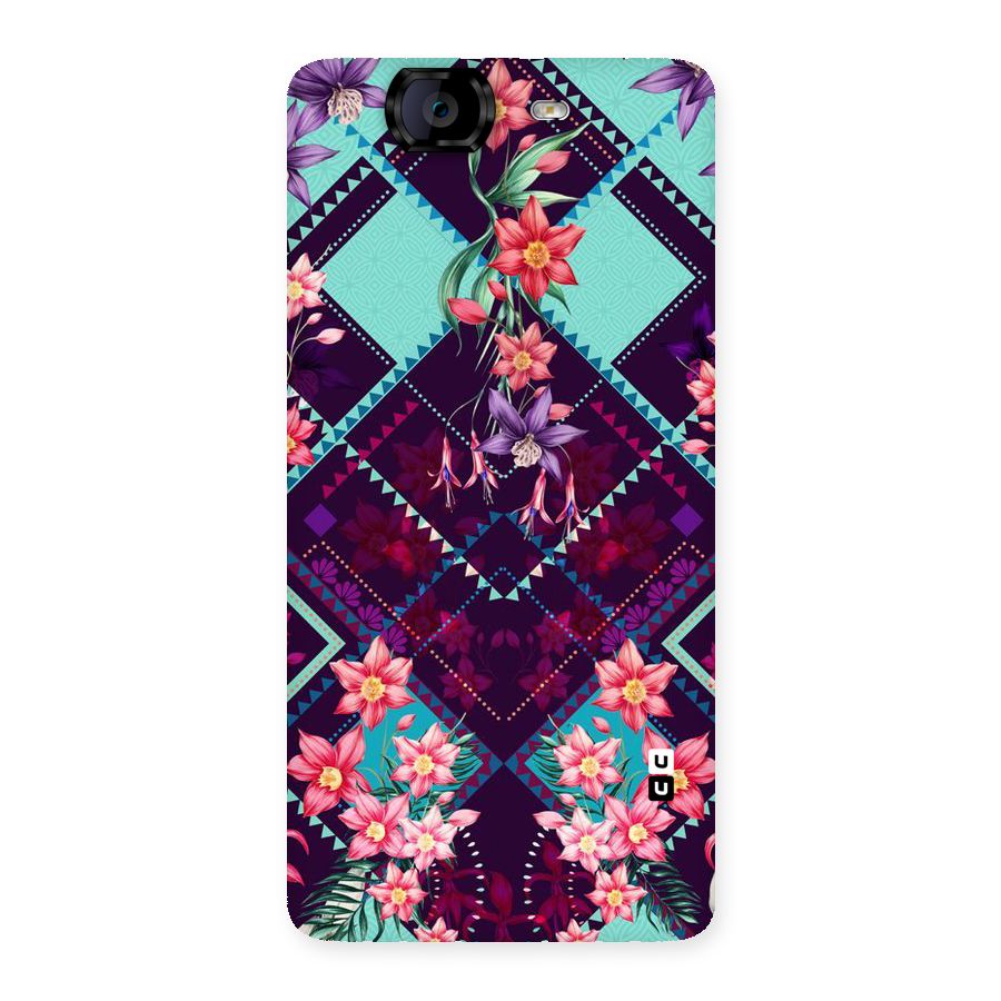 Floral Diamonds Back Case for Canvas Knight A350