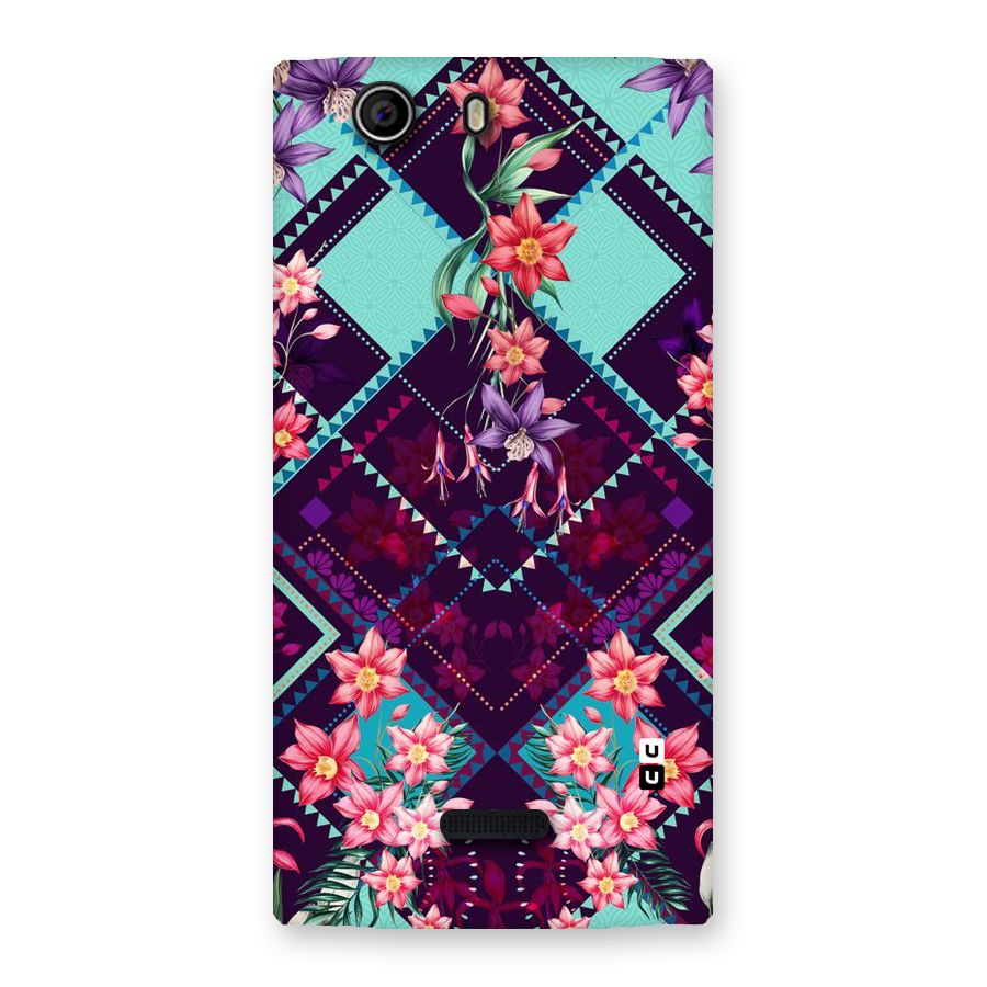 Floral Diamonds Back Case for Canvas Nitro 2 E311