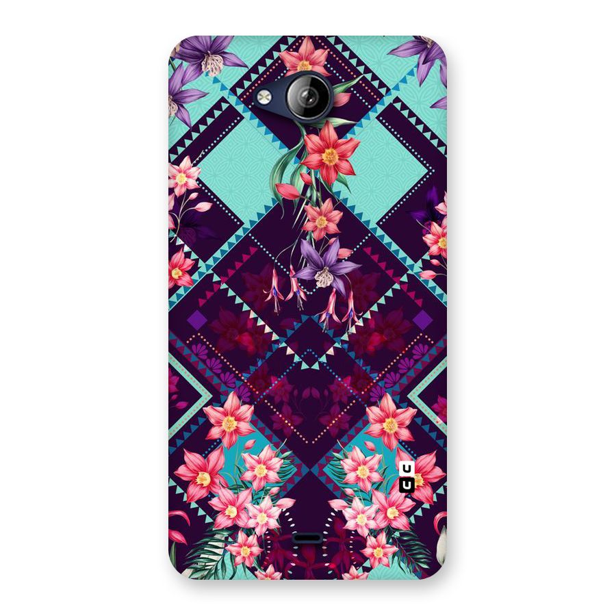 Floral Diamonds Back Case for Canvas Play Q355