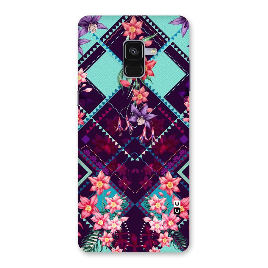 Floral Diamonds Back Case for Galaxy A8 Plus