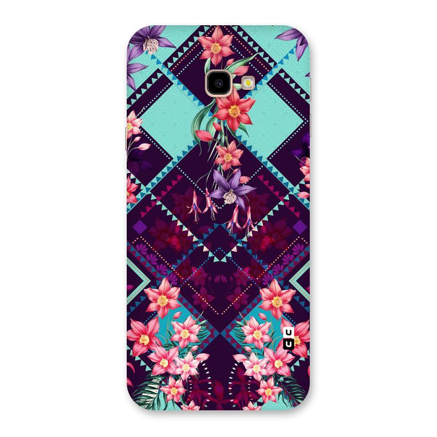 Floral Diamonds Back Case for Galaxy J4 Plus