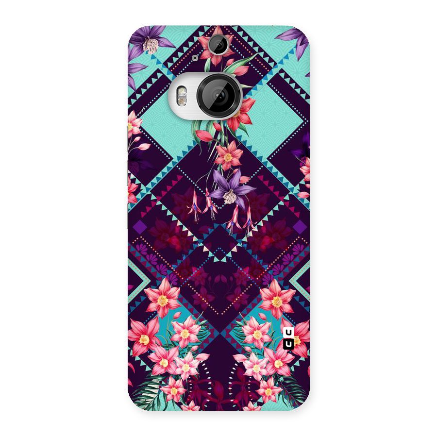 Floral Diamonds Back Case for HTC One M9 Plus