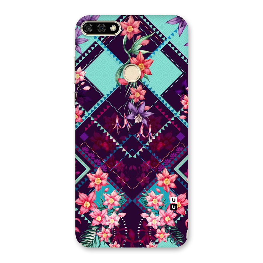 Floral Diamonds Back Case for Honor 7A