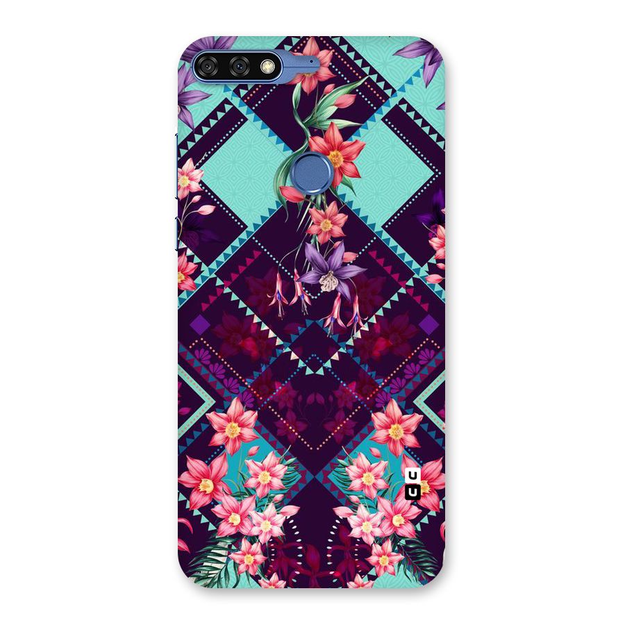Floral Diamonds Back Case for Honor 7C