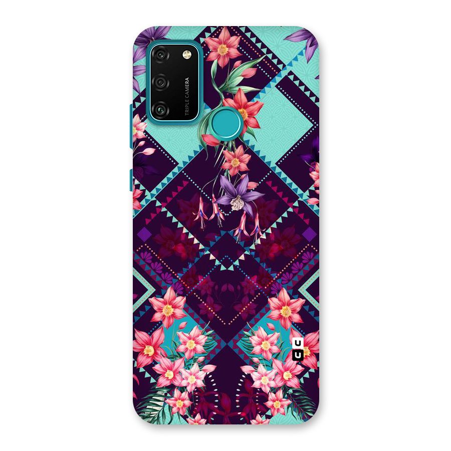Floral Diamonds Back Case for Honor 9A