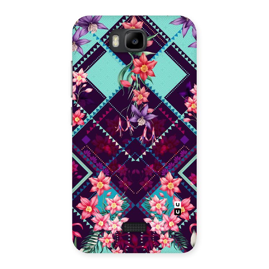 Floral Diamonds Back Case for Honor Bee