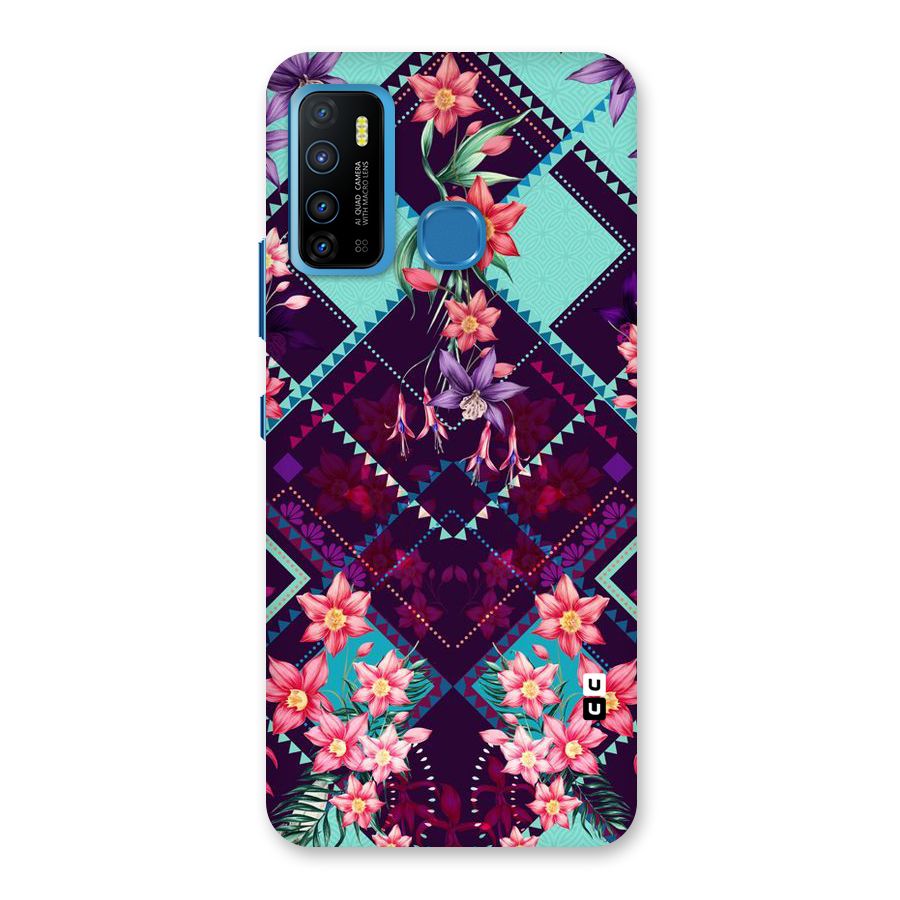 Floral Diamonds Back Case for Infinix Hot 9