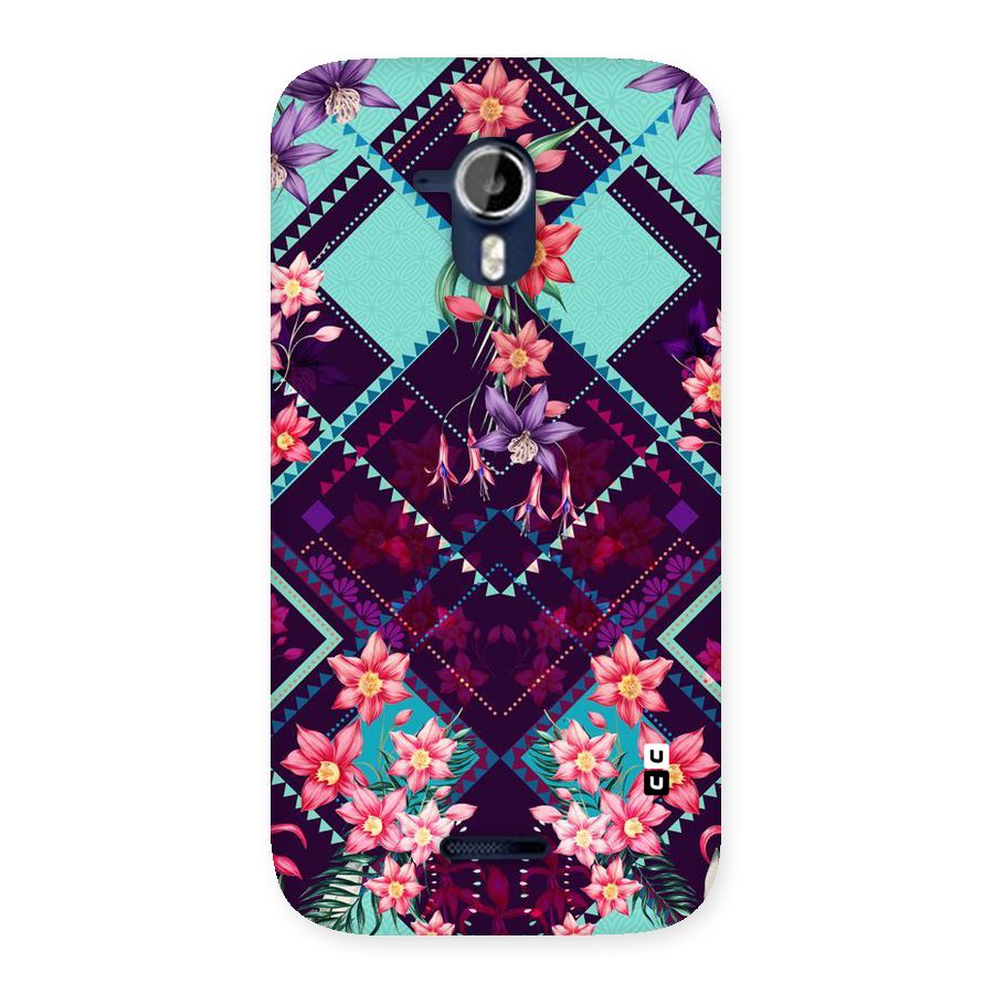 Floral Diamonds Back Case for Micromax Canvas Magnus A117