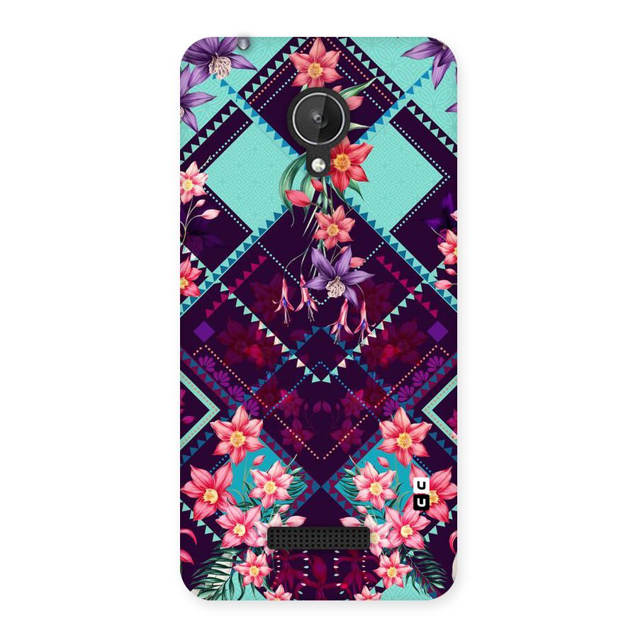 Floral Diamonds Back Case for Micromax Canvas Spark Q380