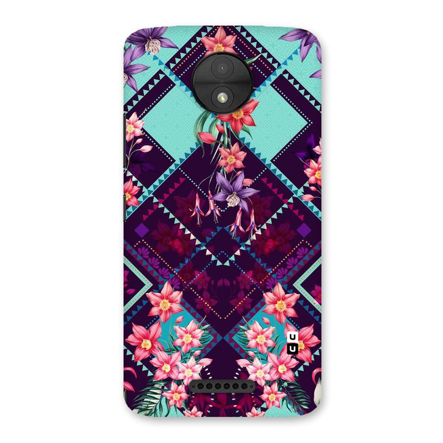 Floral Diamonds Back Case for Moto C