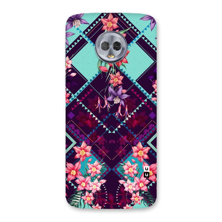 Floral Diamonds Back Case for Moto G6 Plus